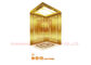 Thang máy ánh sáng mềm Trang trí Cabin bằng Titanium Gold Mirror / Etched