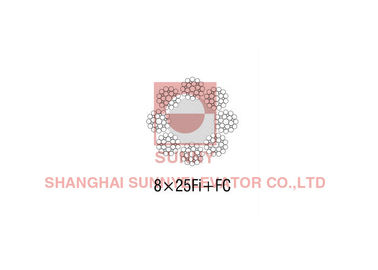 CE / ISO9001 Các thành phần an toàn thang máy Sợi dây cho thang máy / bộ phận thang máy 8x19S + FC