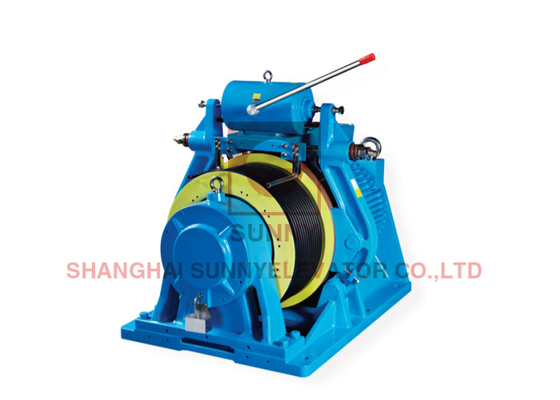 Máy kéo không có bánh răng phanh trống cho thang máy với điện áp phanh AC110V / DC110V