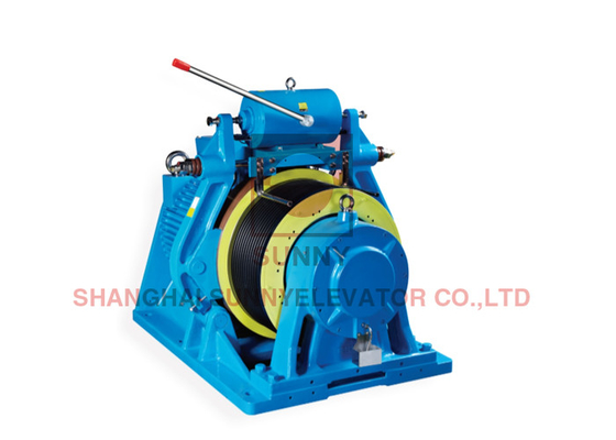Máy kéo không có bánh răng phanh trống cho thang máy với điện áp phanh AC110V / DC110V