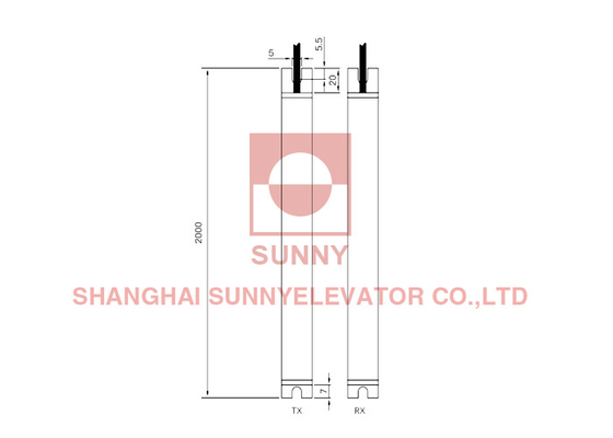 SN-SFT-340 rèm đèn nhà nâng với 40 cặp diode để phát hiện chính xác trong thang máy