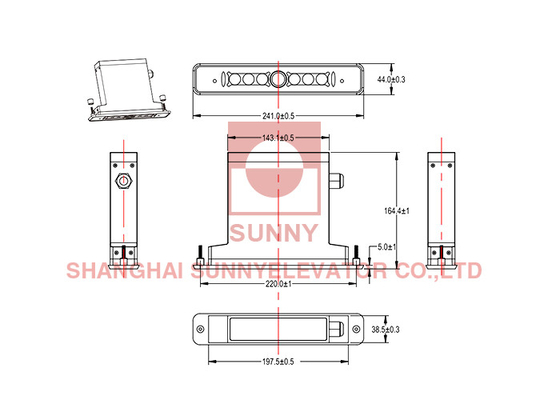 LAIC Máy phát hiện cửa thông minh Máy phát hiện cửa trực quan Chiếc thang máy