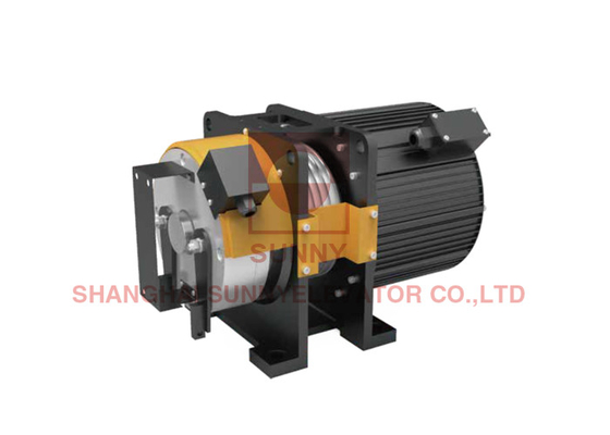 220V / 380V Voltage Gearless Traction Machine cho thang máy với lớp bảo vệ IP41 và 2 1 Roping