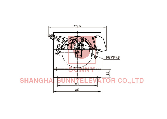 Thang máy tốc độ điều khiển với F200mm đường kính Sheave Thang hành khách
