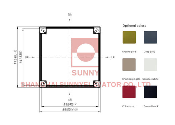 Thang máy nhôm hợp kim khung trục với sức mạnh cao chất lượng cao