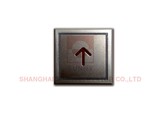 Nút đẩy thang máy tùy chỉnh 40 * 40mm với bóng sáng và nhân vật, cơ sở ABS và khung kim loại