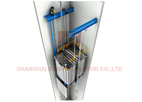 Thang máy vận tải hàng hóa tốc độ cao với tải trọng 5000kg và cửa đối diện cho các ứng dụng phòng máy