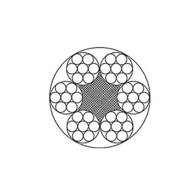 Cáp thép mạ kẽm 6×7+FC, 8mm, cường độ chịu lực cao cho cáp treo và băng tải