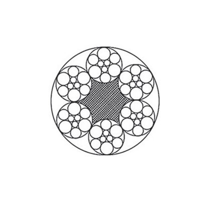 Cáp thép mạ kẽm 6x7+FC đến 6x9W+IWR, 1.8-36mm, 1570-1870 MPa, Dùng cho cáp treo